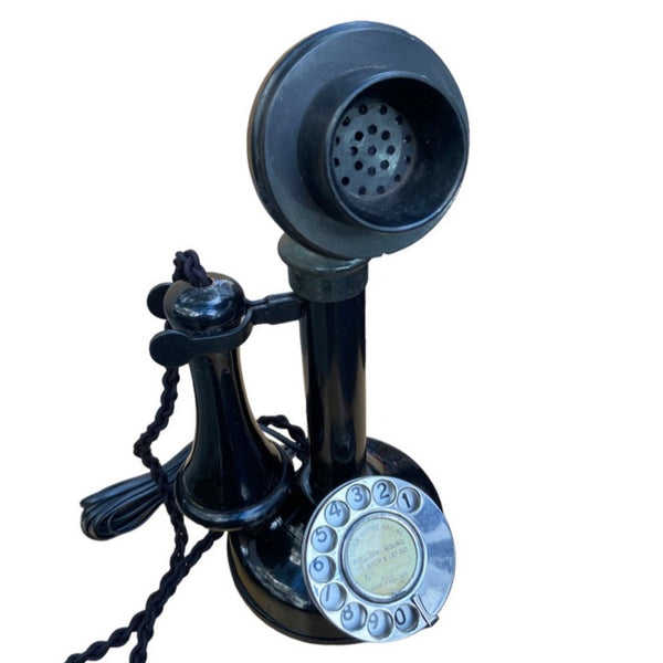 Antique 1900/1910's Black Antique GPO English Candlestick Telephone