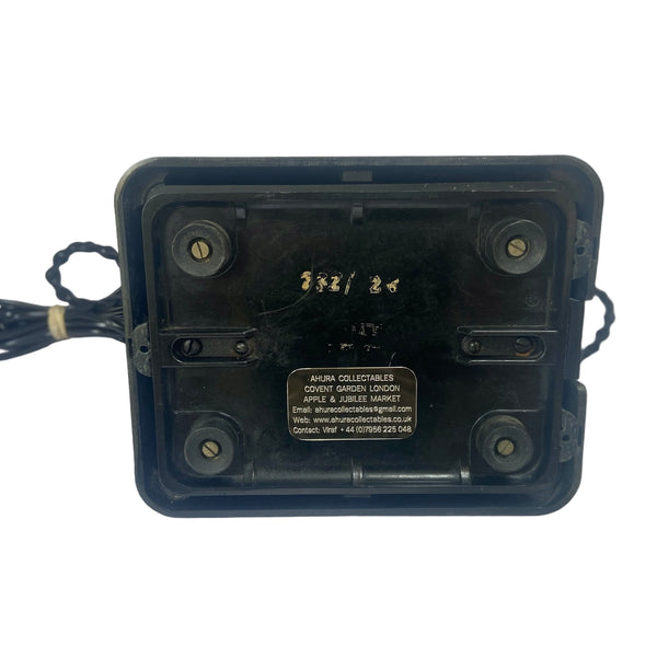 Antique 1930's British GPO ( General Post Office ) King Pyramid #232 Series Black Bakelite Telephone