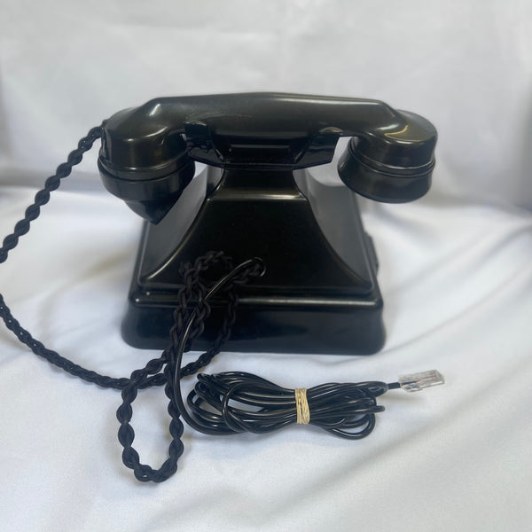 Antique 1930's British GPO ( General Post Office ) King Pyramid #232 Series Black Bakelite Telephone