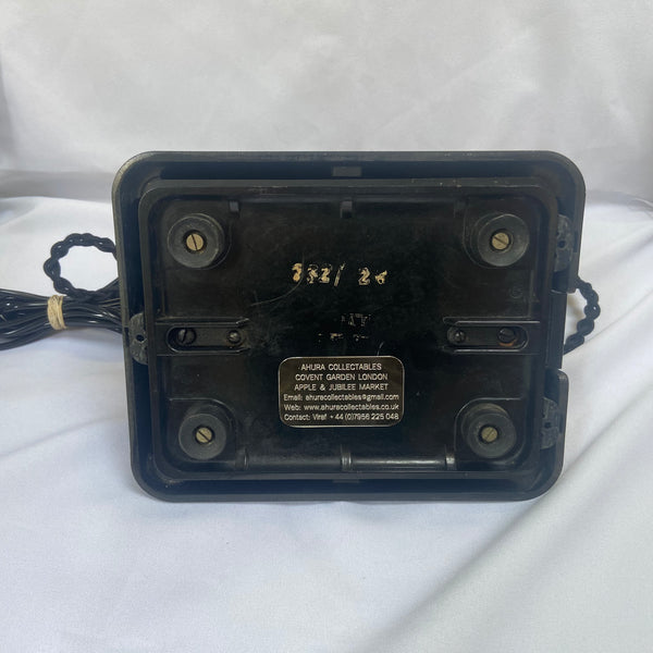 Antique 1930's British GPO ( General Post Office ) King Pyramid #232 Series Black Bakelite Telephone