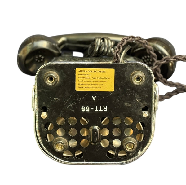 Chrome Antique 1950's Belgian Bell Telephone with a Handle