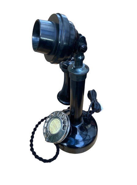 Antique 1900/1910's Black Antique GPO English Candlestick Telephone