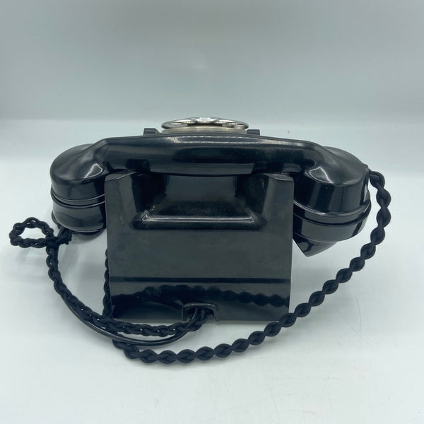 1940's English GPO ( General Post Office ) Black Bakelite #300 Series Desk Telephone with a tray