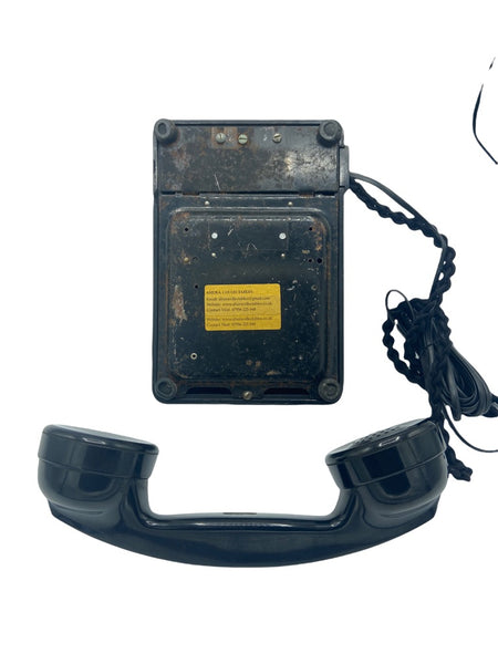 Antique Black 1950's Antique Swiss Table Bakelite Telephone