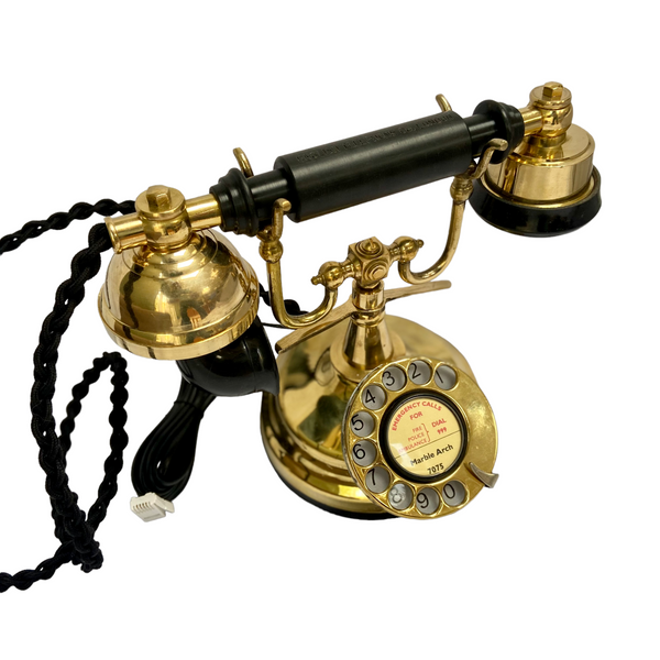 Brass 1930's Style Cradle Telephone