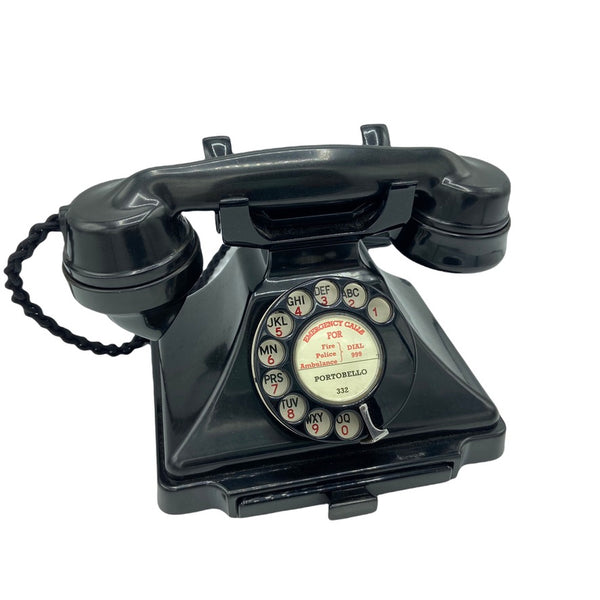 Antique 1930's #232 Series Black Pyramid British GPO (General Post Office ) Telephone with a pull out tray