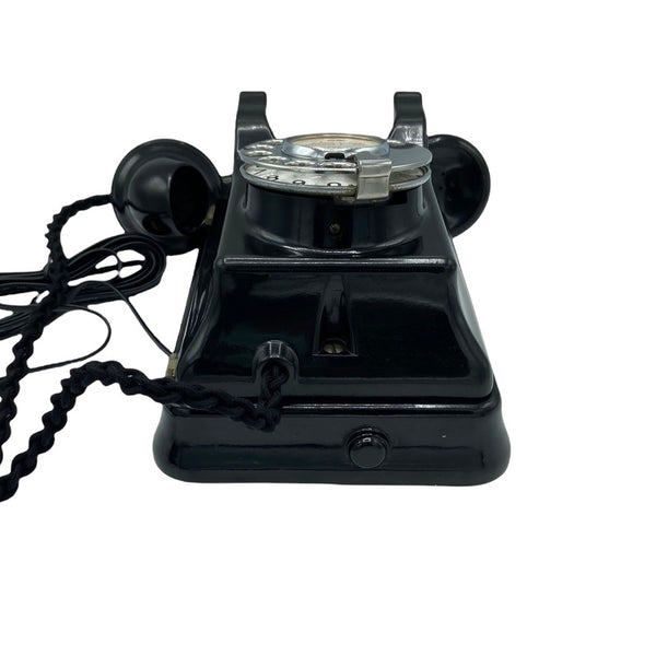 Antique 1930's Siemens Brothers London Black British Bakelite Wall Telephone