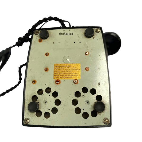 Antique British Ericsson circa 1950's Black Bakelite Telephone