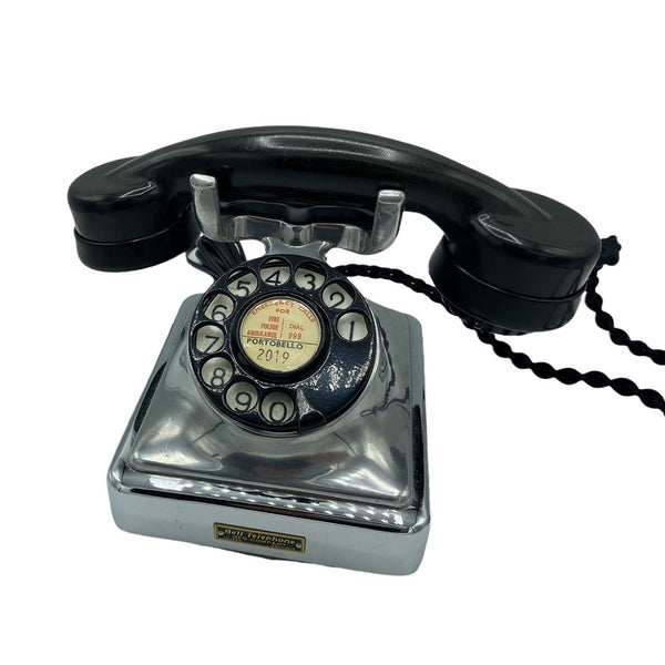 Antique 1950's Chrome Belgium Bell Gurder Telephone