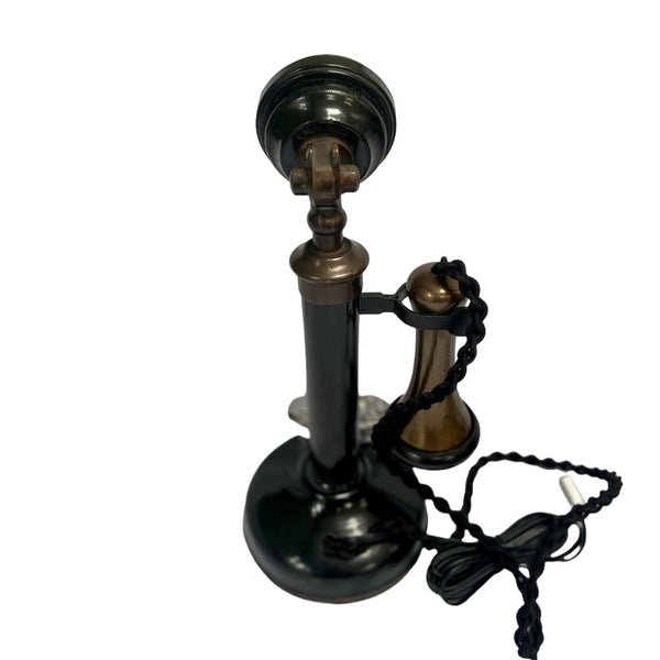 Antique 1900/1910's Black and Bronze English GPO Candlestick Telephone