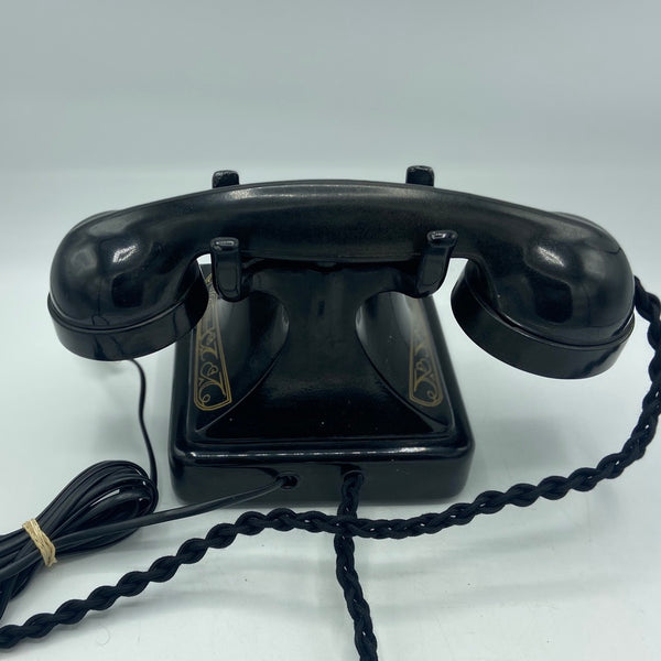 Antique 1950's Black Belgium Bell Gurder Telephone