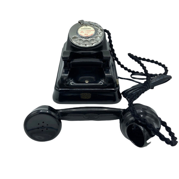 Antique 1930's Siemens Brothers London Black British Bakelite Wall Telephone