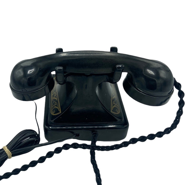 Antique 1950's Black Belgium Bell Gurder Telephone