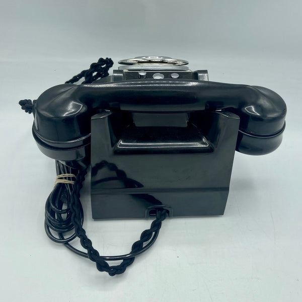 1940's English GPO ( General Post Office ) Black Bakelite #300 Series Desk Telephone Bell On/Off with a Tray
