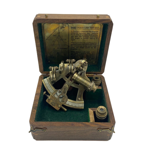 5" Bronze Lifeboat Midi Sextant in a special wooden box