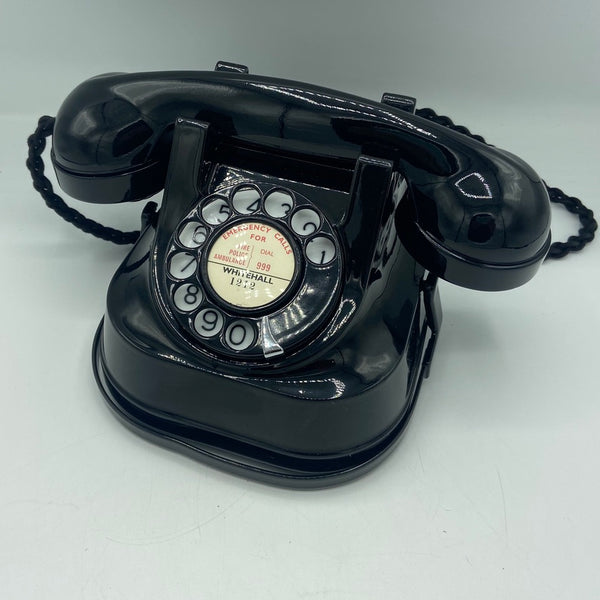 Antique 1950's Full Black Belgium Bell Telephone With a Handle