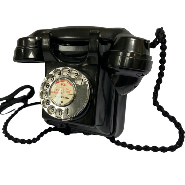 Antique 1930's Siemens Brothers London Black British Bakelite Wall Telephone