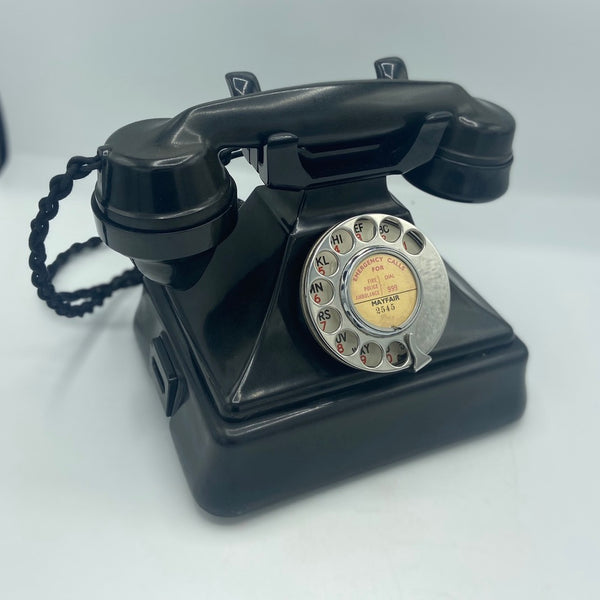 Antique 1930's British GPO ( General Post Office ) King Pyramid #232 Series Bakelite Telephone