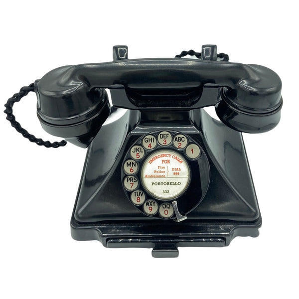 Antique 1930's #232 Series Black Pyramid British GPO (General Post Office ) Telephone with a pull out tray