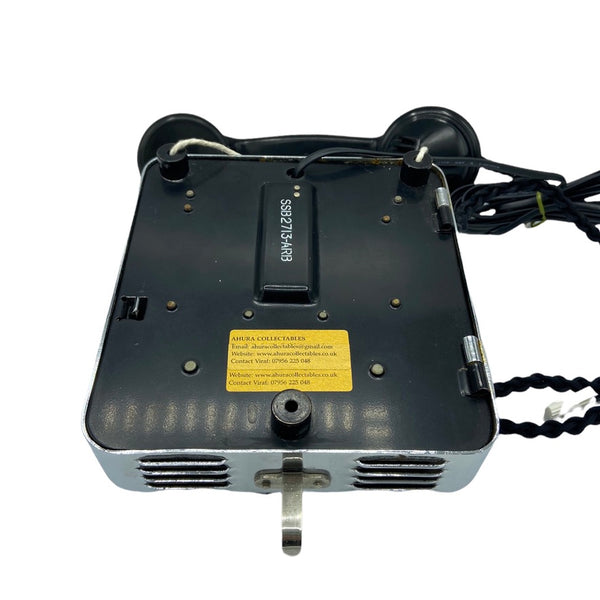 Antique 1950's Chrome Belgium Bell Wall Telephone