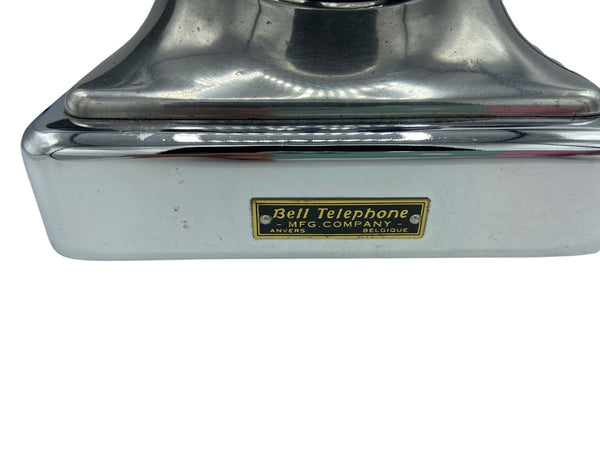 Antique 1950's Chrome Belgium Bell Gurder Telephone