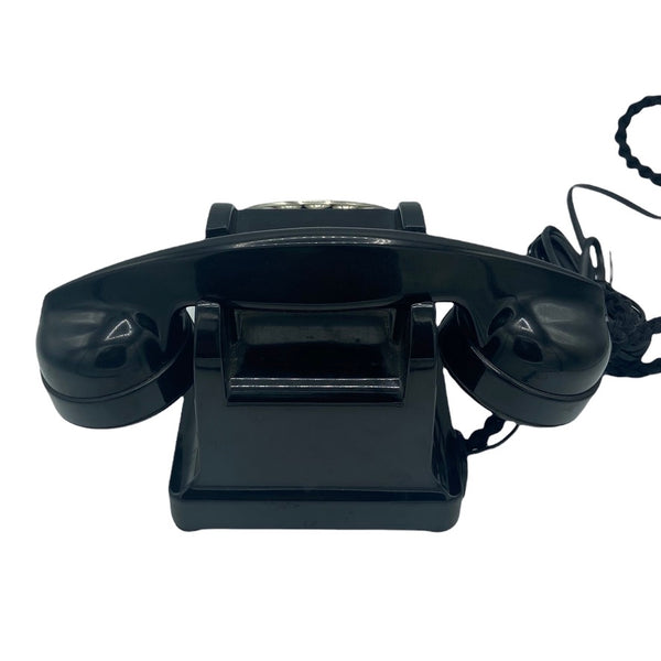 Antique Black 1950's Antique Swiss Table Bakelite Telephone