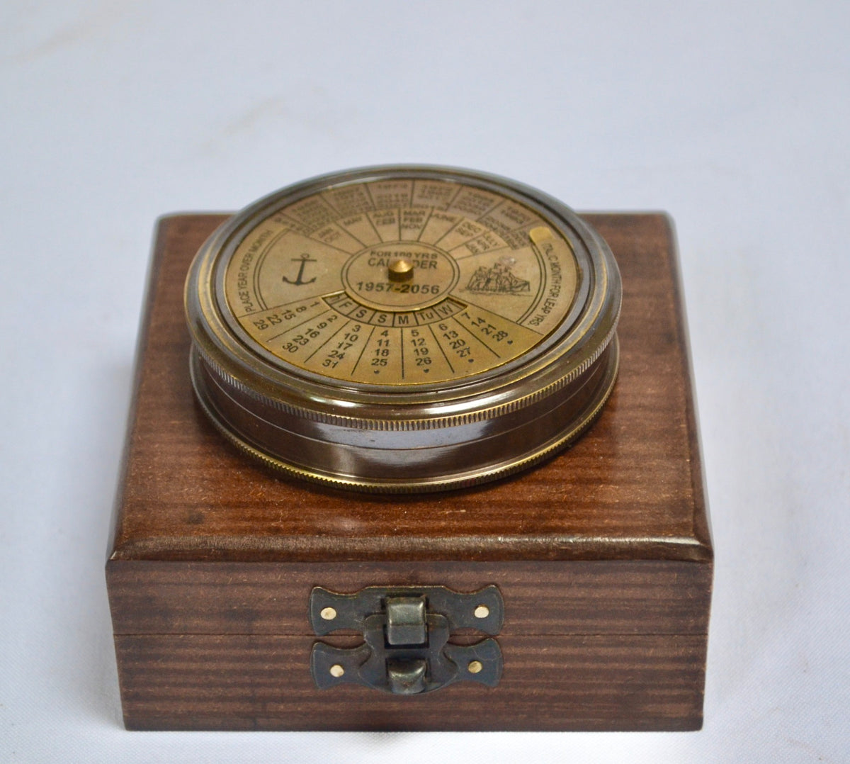 3 Large Black Calendar Compass In A Wood Box Ahura Collectables 6216
