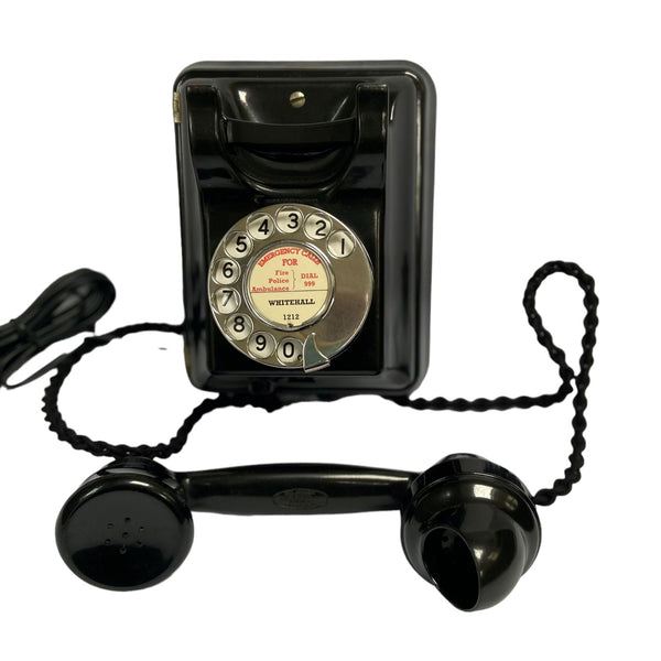 Antique 1930's Siemens Brothers London Black British Bakelite Wall Telephone