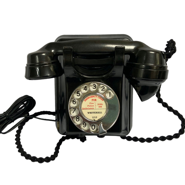 Antique 1930's Siemens Brothers London Black British Bakelite Wall Telephone