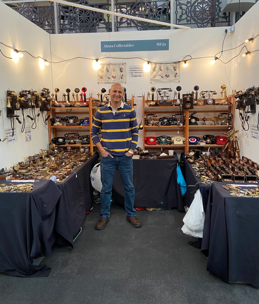 Chrome Big Wooden Wall 1930s/40s Style Cradle Telephone