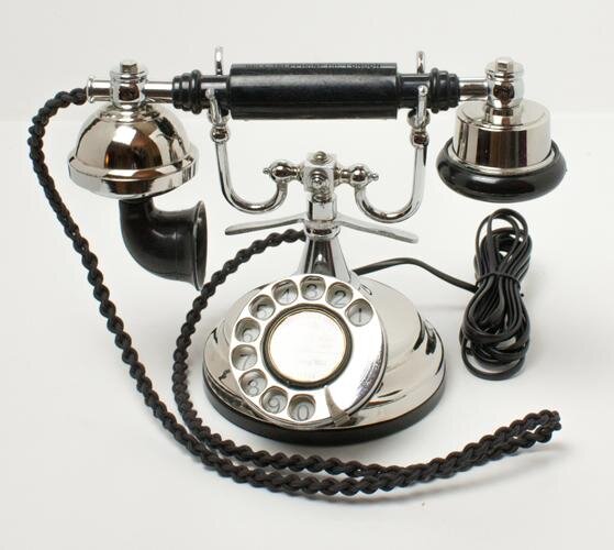 Chrome 1930's Style  Cradle Telephone