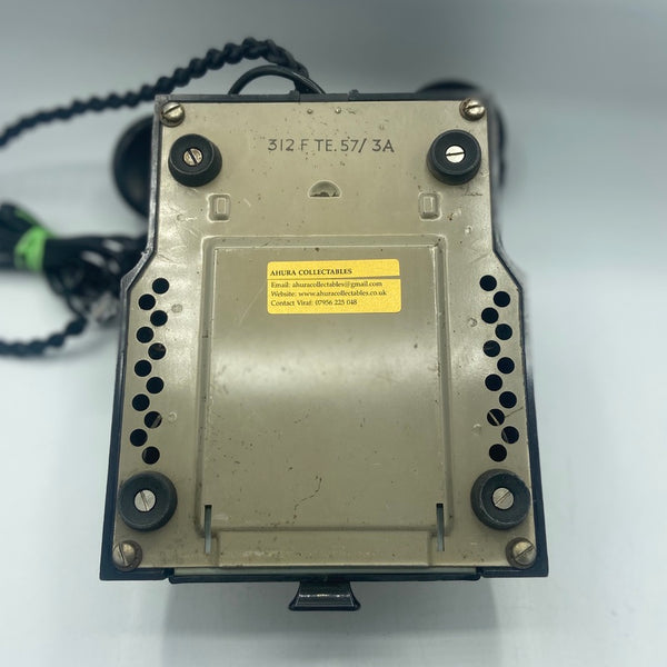 Antique 1940's British GPO ( General Post office ) Call Exchange #300 Series Black Bakelite Telephone