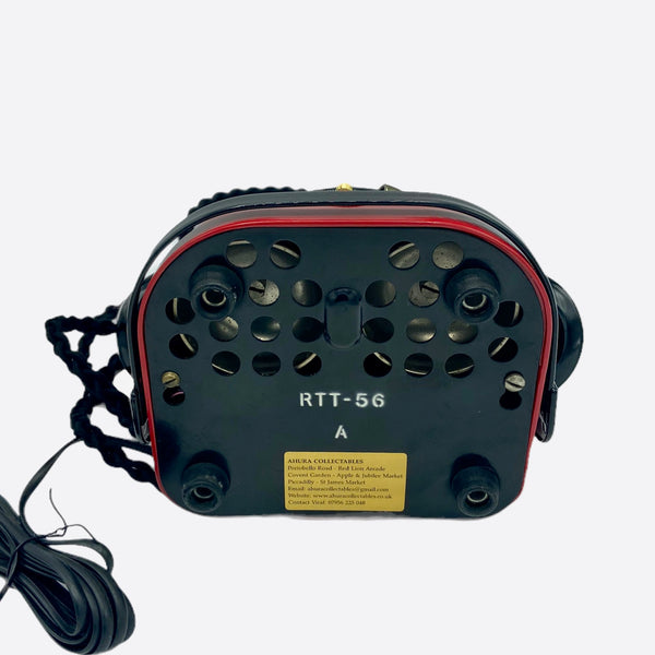 Red 1950's Original Antique Belgium Bell Telephone with a carrying handle