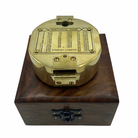 Brass 3" Brunton Pocket Transit Surveying or Geology Compass in a box