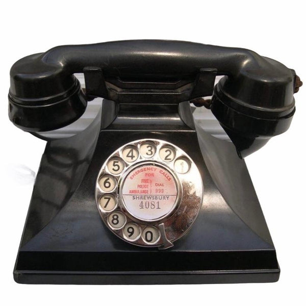 Black Antique 1930's English GPO (General Post Office ) Series #200  Siemens Bakelite Neophone