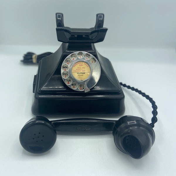 Antique 1930's British GPO ( General Post Office ) King Pyramid #232 Series Bakelite Telephone