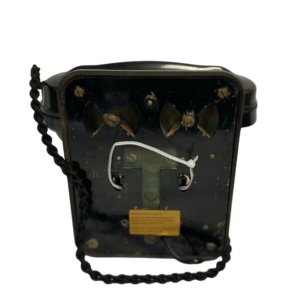 Antique 1930's Siemens Brothers London Black British Bakelite Wall Telephone