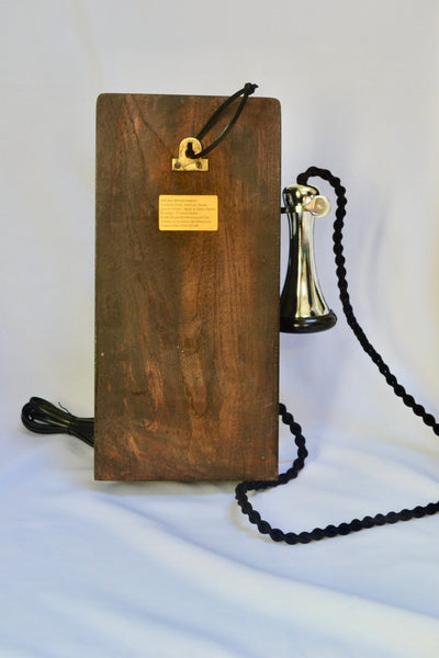 Chrome Wood Wall 1920/30s style Telephone with a Shelf