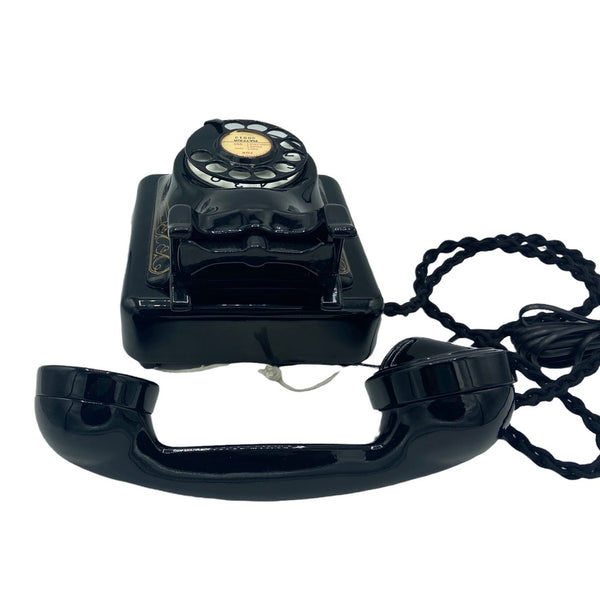 Antique Original Black 1950's Belgium Bell Wall Telephone