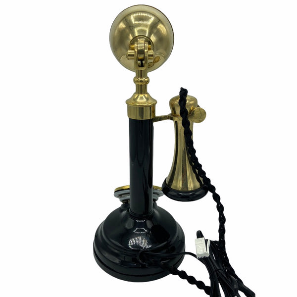 Black & Brass Front 1920's Style Candlestick Telephone