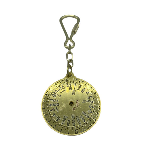 Brass 40 Year Perpetual Calendar  Key Ring