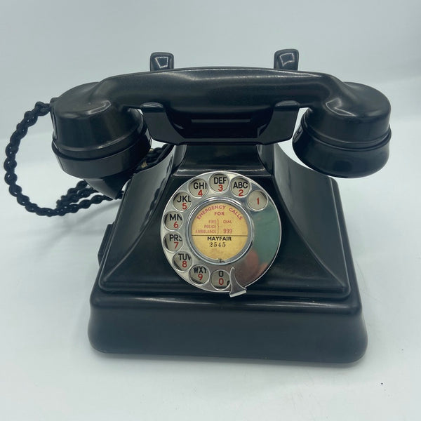 Antique 1930's British GPO ( General Post Office ) King Pyramid #232 Series Bakelite Telephone