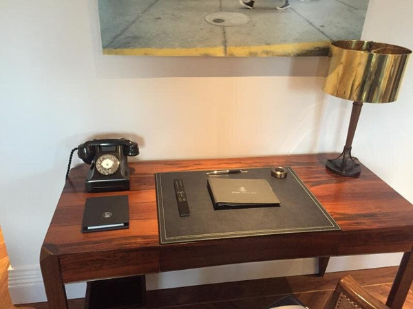 1940's English GPO ( General Post Office ) Black Bakelite #300 Series Desk Telephone with a tray