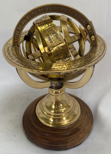 Brass 5" Celestial Spherical Astrolabe or Armillary Sphere