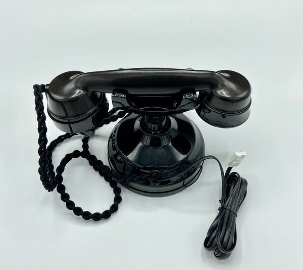 Brass Dial 1930's Style Bakelite Cradle Telephone