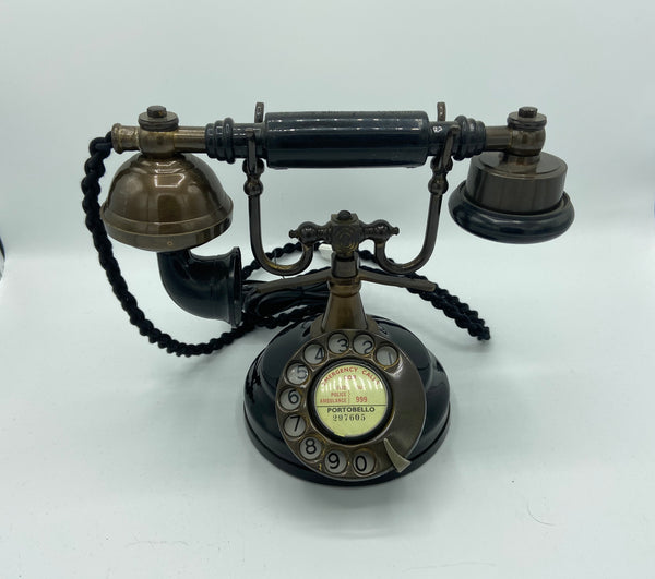 Black & Bronze 1930's style  Cradle Telephone