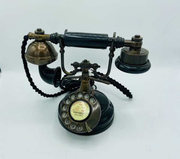Black & Bronze 1930's style  Cradle Telephone