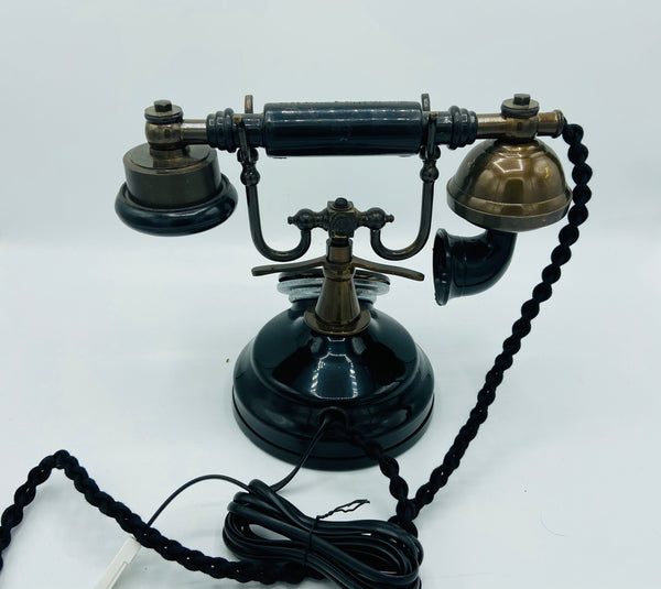 Black & Bronze 1930's style  Cradle Telephone
