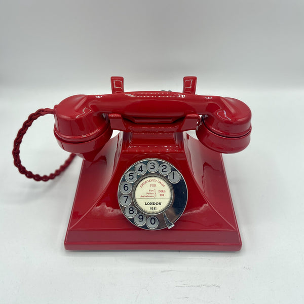 Antique 1930's English GPO #200 Series Red Siemens Bakelite Neophone