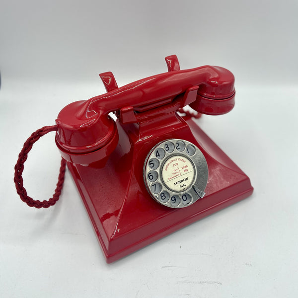 Antique 1930's English GPO #200 Series Red Siemens Bakelite Neophone